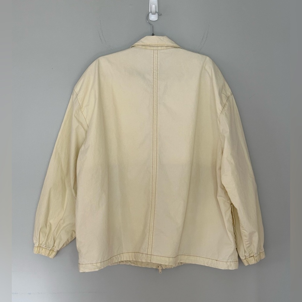 NWT Zara Soft Yellow Cream Oversized Jogger Jacket Windbreaker XXL - Picture 4 of 6